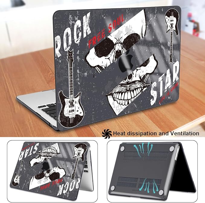 Compatible with 2022 2023 2024 2025 MacBook Air 13.6 inch Case M4 A3240 A3113 M3 A2681 M2 Cover, Crystal Pattern Plastic Hard Case Sleeve for MacBook 13.6 Air 2025 M4 Touch ID, Free Soul