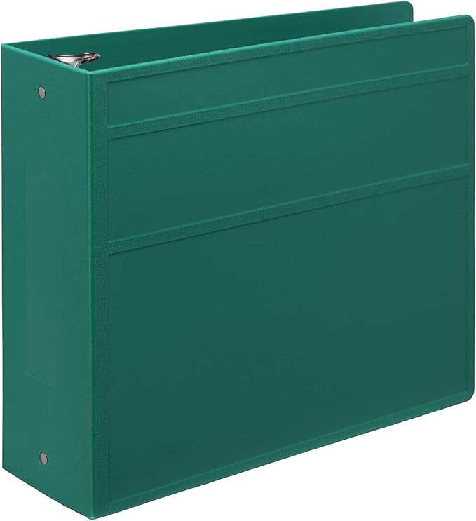 Carstens 4-Inch Heavy Duty 3-Ring Binder - Side Opening, Teal, Durable Plastic, Precision No-Gap Rings, Waterproof Cover, No Pockets, Holds 600 US Letter Sheets, BPA-Free, Made in USA (1847-3R)