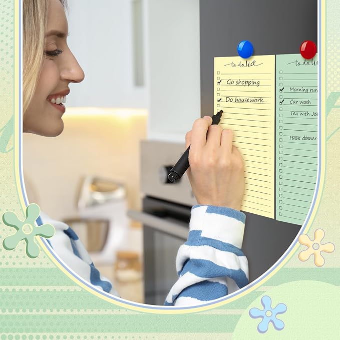 Censen 10 Pack 500 Sheets To Do List Notes Daily Checklist Notepads with 50 Sheets Each Undated Color Memo Pad Block Shopping List Pad Weekly Plan Notepad Organizer Planners(Bright Color,Lined)