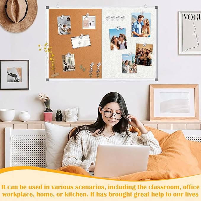 1000 Count Push Pins Tacks, Thumb Tacks with Clear Plastic Head and Steel Point for Wall, Clear Push Pins for Bulletin Board, Wall Hanging, Cork Board, Calendar, Photo, Home, Office, Craft Projects