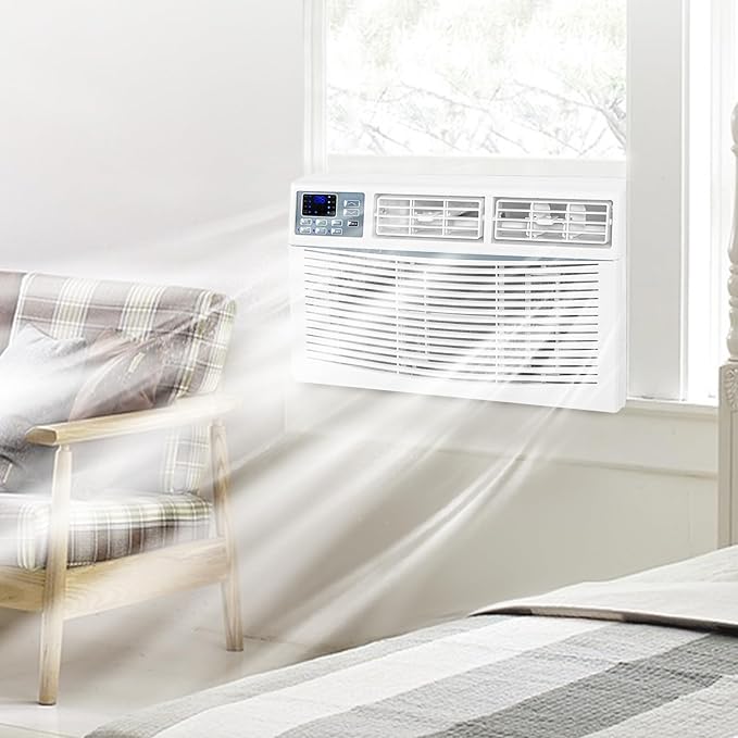 WiFi Enabled 12,000 BTU Window Air Conditioner, Smart Window AC Unit with Remote, Energy Saving AC with Washable Filter for Home, Cools up to 550 Sq. Ft