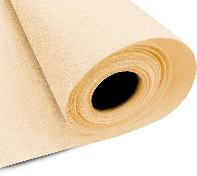 EOVEA | Acrylic Felt Fabric by The Yard - Non-Stiff, Soft Material - 72" Wide - 1.6mm Thick Felt Sheets for DIY Crafts, Sewing, Upholstery, Cushion, Padding(Sand,20 Yard)