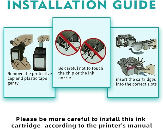 63XL Ink Cartridges Replacement for HP 63 XL Black Color Combo 3-Pack Work with 4520 3830 4650 5258 5255 4652 4655 4512 4510 46543630 3632 3634 3833 3631 5200 5252 2132 2130 1112 Printers