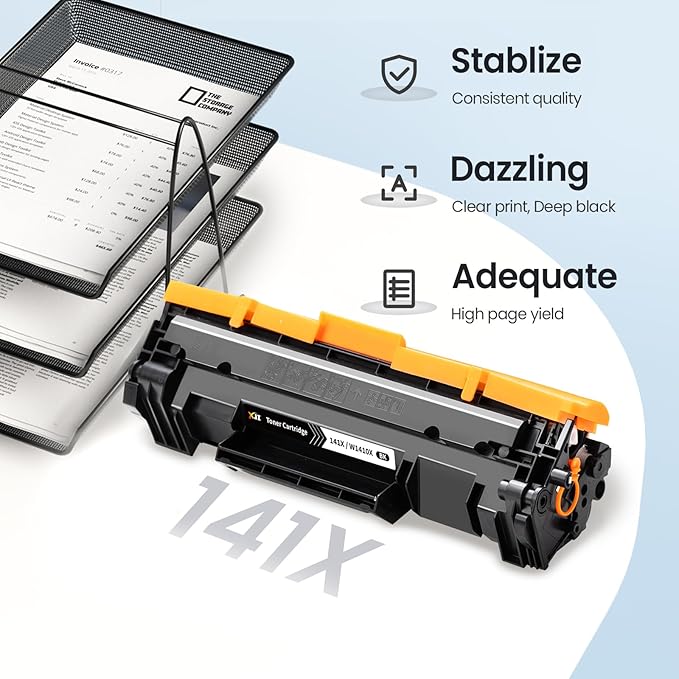 XJI 141X(with Chip) High Yield 2 Pack Compatible Toner Cartridges Replacement for HP 141 X A W1410X 141A W1410A Ink, for Laser Jet M110w MFP M139w M140w Printer Black