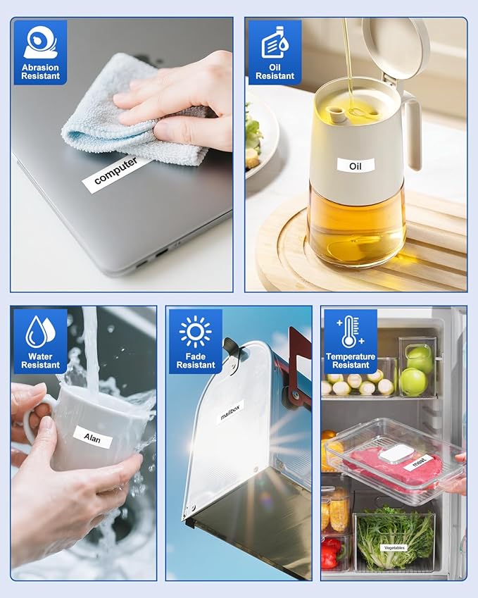 3-Pack Tze-231 12mm 0.47" White Label Maker Tape Compatible for Brother P Touch Label Tape Tze Tz 12mm 0.47" Laminated White Tze231 1/2" for PTouch PT-D220 PT-D210 PT-D200 PTD400 PT-D610BT