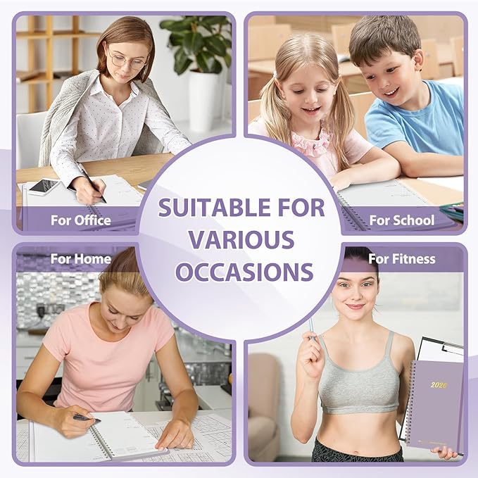 2026 Planner, Weekly and Monthly Calendar Planning Agenda, Jan 2026 - Dec 2026, Academic Planner Book, Desk Accessories and Office Supplies for women & men - A5 (6.3'' x 8.5'')