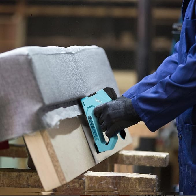 SHALL 6-in-1 Staple Gun Heavy Duty - Upholstery Stapler Nail Gun with 4000 Counts Staples, Manual Brad Nailer with Staple Remover for Wood, Crafts, Fabric, Cable, Wall, Decoration, Furniture