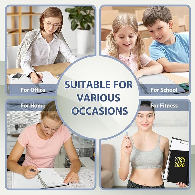 Planner 2025-2026, Monthly and Weekly Calendar Academic Planner (July 2025 - June 2026), Hardcover Planning Agenda Book for Office School Supplies, A5 (6.3" x 8.5") (Black, 6.3"x8.5"(Jul 2025-Jun 2026))