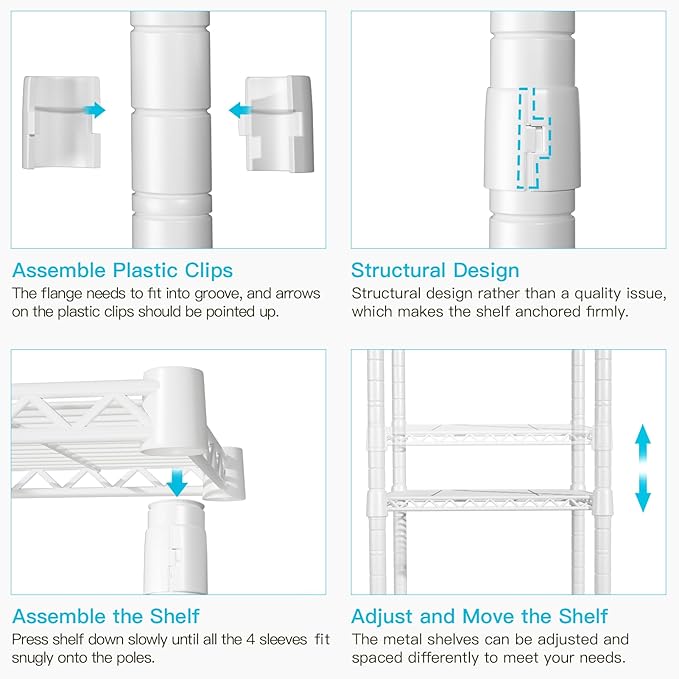 P1 Plus Rolling Clothes Rack, 22mm Diameter Heavy Duty Garment Rack with Wheels, Portable Closet Wardrobe with Double Rods, 45" W x 17.7" D x 80.5" H, Max Load 524 LBS, White