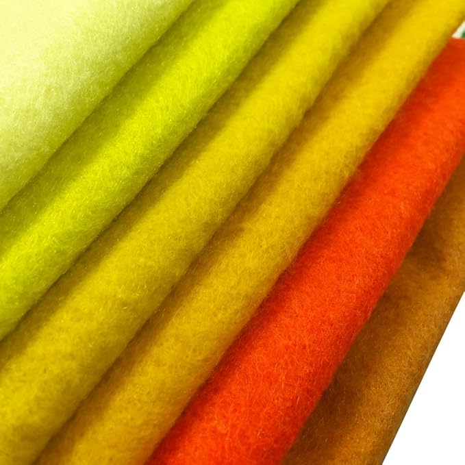flic-flac 42pcs1.4mm Thick Soft Felt Fabric Sheet Assorted Color Felt Pack DIY Craft Sewing Squares Nonwoven Patchwork (10cm * 10cm)