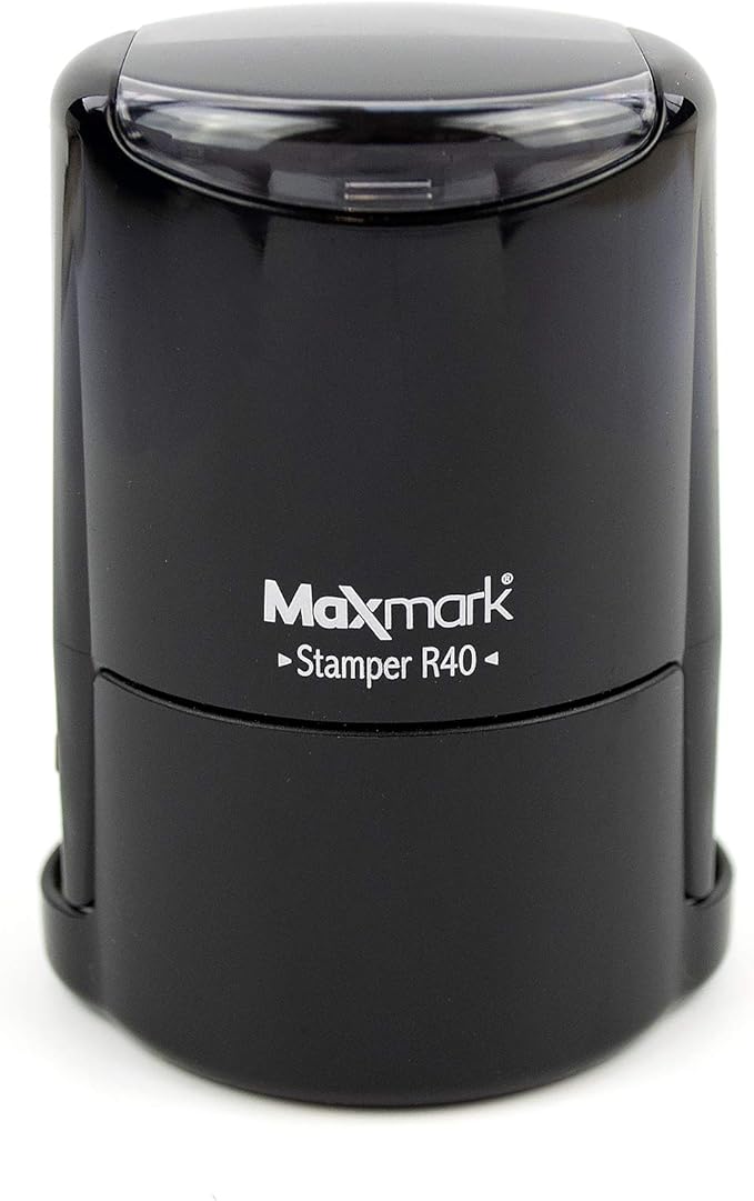 Round Notary Stamp for State of North Carolina- Self Inking Stamp - Top Brand Unit with Bottom Locking Cover for Longer Lasting Stamp - 5 Year Warranty