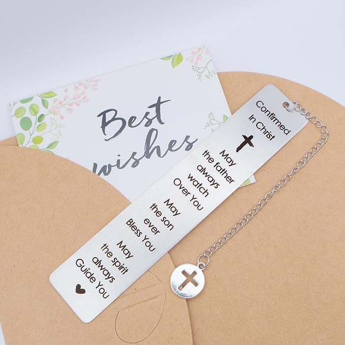 Confirmation Gifts for Teenagers Boys Girls Christian Bible Bookmark Gifts for Women Men Book Lovers Friends Catholic Easter Bookmark Birthday Christmas Baptism First Communion Gift for Daughter Son