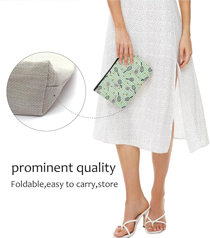 Tennis Gifts, Inspirational Tennis Makeup Bag, Tennis Accessories Tennis Gift Cosmetic Bag Toiletry Bag, Tennis Player Graduation Birthday Gifts for Women Girls Tennis Lovers Sister Best Friend