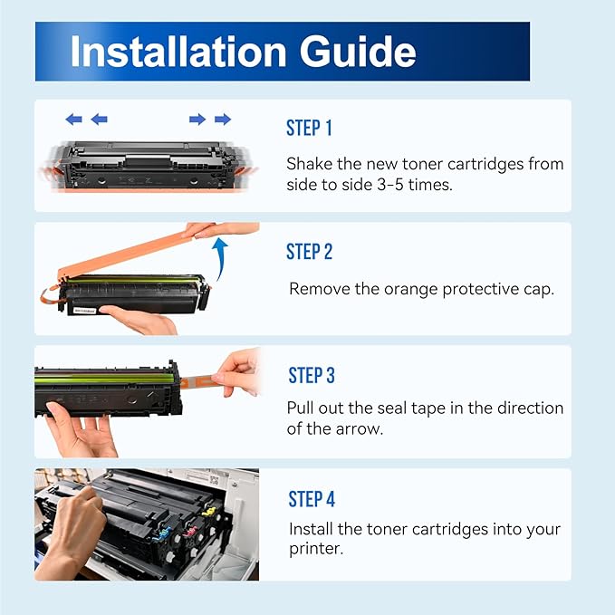 InkNI 218X Toner Cartridges 4 Pack High Yield (No Chip) Replacement for HP 218X W2180X for HP 218A for HP Color Laserjet Pro MFP 3301FDW 3201DW 3301SDW 3301CDW Printer Ink W2180A (4 Pack, B/C/Y/M)