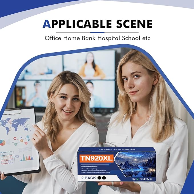 Toner Bank TN920XL TN920 Toner Cartridge HL-L6210DW Compatible for Brother TN920 TN920XL TN-920XL TN920XXL for Brother HL-L6210DWT HL-L5210DN HL-L5210DW HL-L5210DWT High Yield Printer 2 Pack