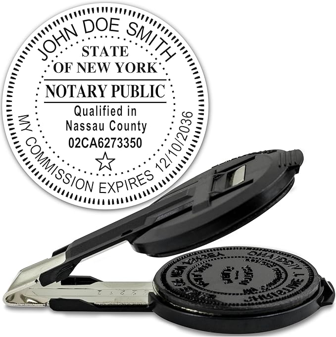 MaxMark Insert Only for Notary Seal Round Embosser for New York State