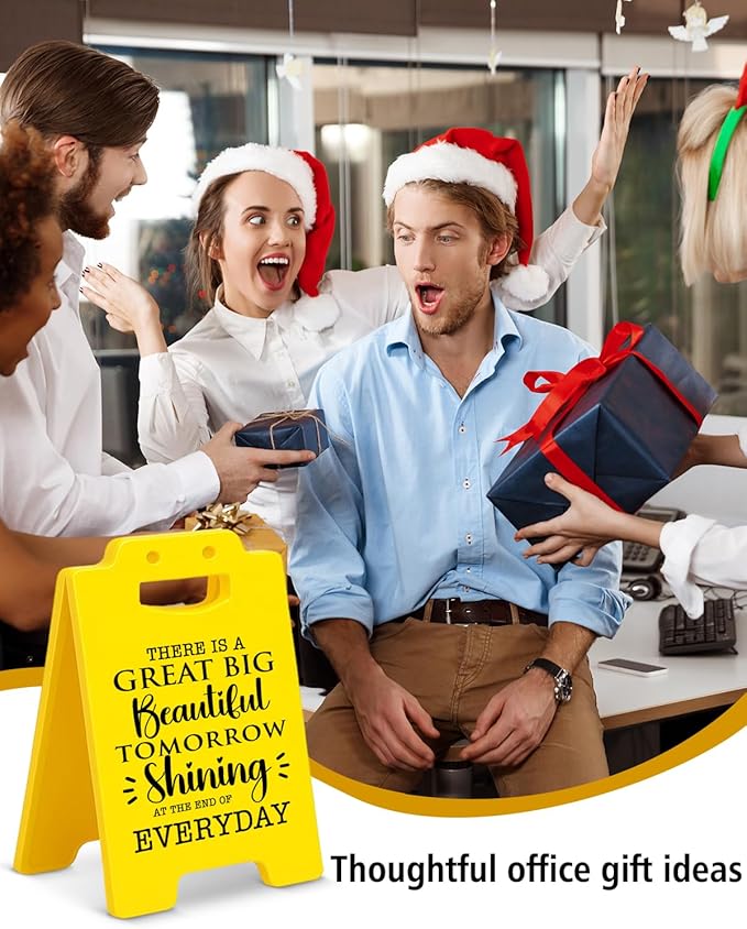 Inspirational Little Signs - There is A Great Big Beautiful Tomorrow Disney Home Office Classroom Decor, Positive Disney Gifts for Women Men