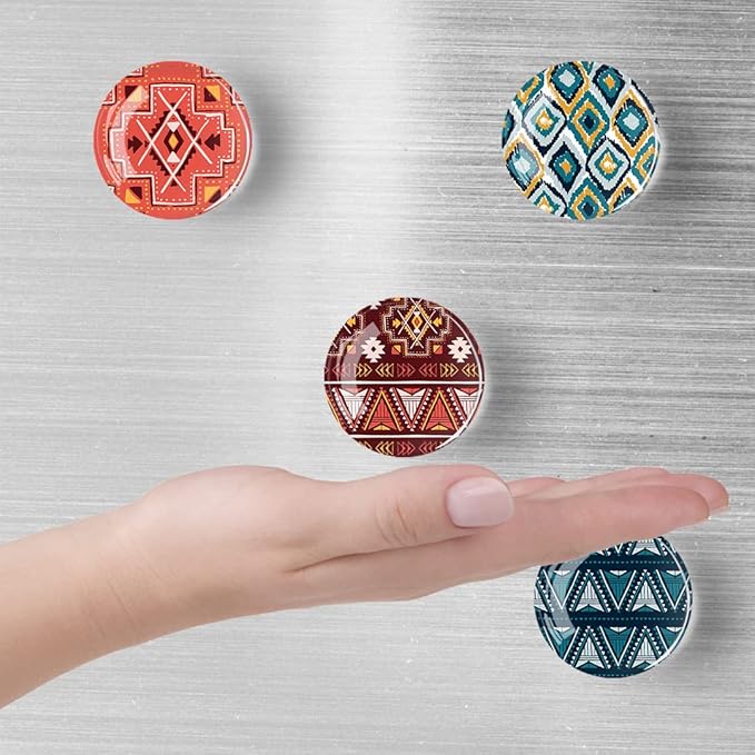 12Pcs Glass Strong Magnetic Refrigerator Magnet Fridge Sticker,Bohemia Crystal Fridge Magnets Decoration for Crafts,Strong Fridge Magnets for Kitchen, School,Office Whiteboard