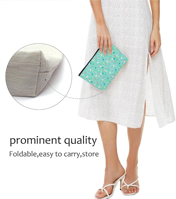 Tennis Gifts, Inspirational Tennis Makeup Bag, Tennis Accessories Tennis Gift Cosmetic Bag Toiletry Bag, Tennis Player Graduation Birthday Gifts for Women Girls Tennis Lovers Sister Bestie