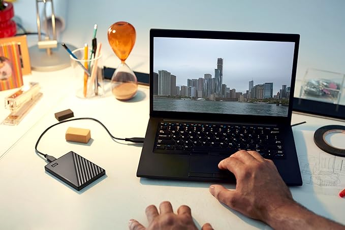 WD 2TB My Passport, Portable External Hard Drive, Black, backup software with defense against ransomware, and password protection, USB 3.1/USB 3.0 compatible - WDBYVG0020BBK-WESN