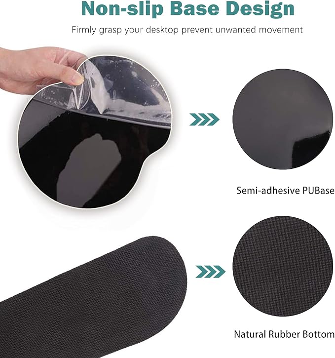 ARTSO Large Mouse Pad Set, Ergonomic Keyboard Wrist Rest Support, Memory Foam Gel Extended Non-Slip Desk Blotter Pad for Office, Home, Teal Turqoise Marble