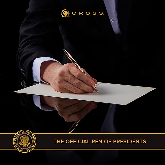 Cross Classic Century Refillable Pen & Pencil Gift Set Presented in a Luxury Gift Box - Medium Point, Black Ink, Black & Chrome