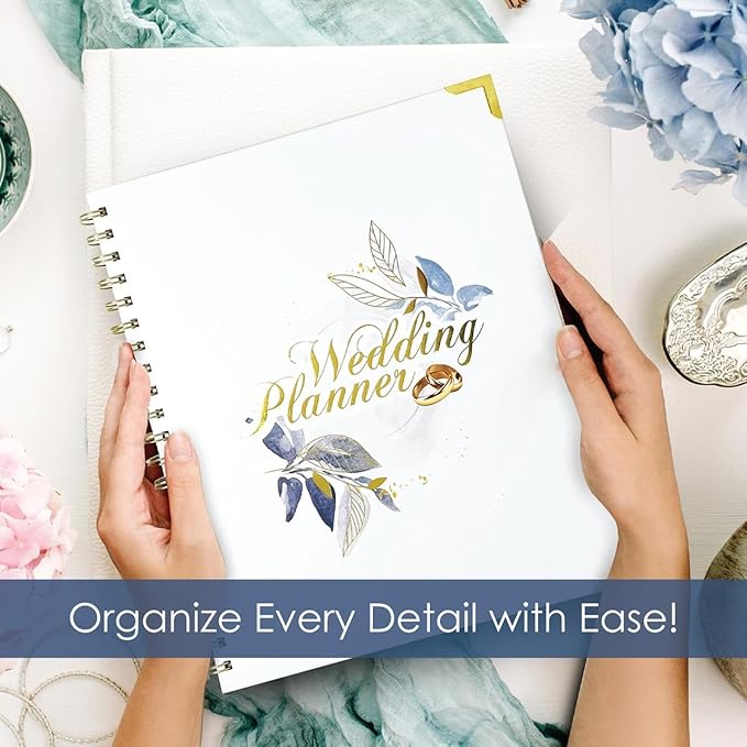 Wedding Planner Book and Organizer, Bridal Planner Includes Countdown Calendar, Beautiful Pen, Wedding Planning Book, Budget Planner, Wedding Timeline, Vendor Contacts.