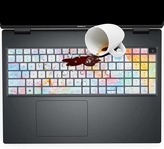 Keyboard Cover for Dell Latitude 3550 3540 5520 5521 5530 5531 5540 5550 & Precision 3590 3591 3580 3581 3560 3570 3561 3571 Laptop, Dell Latitude 15.6 inch Laptop US Keyboard Skin