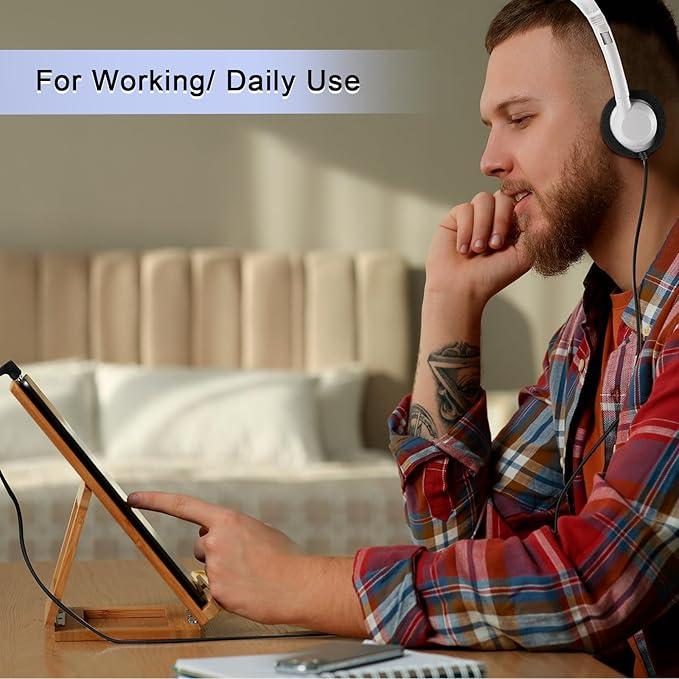 Yunsailing 30 Pack Class Set Headphones for Students Bulk School Headsets Earphones with 3.5mm Jack Classroom Must Haves Teacher Supplies for Adults Laptop Computer(White)