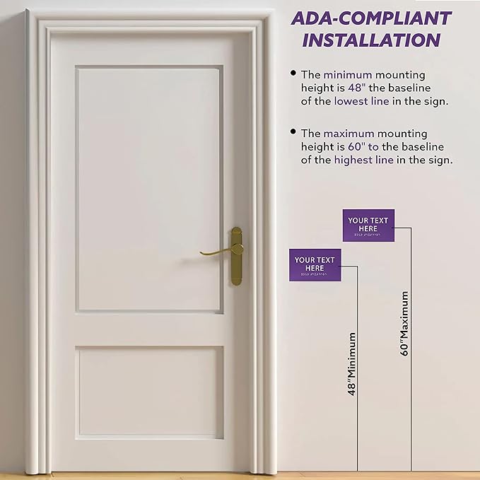 6" X4" Personalized Custom Sign- Tactile Graphics Grade 2 Braille Text | ADA Compliant Wall Mount Plastic Signs For Schools, Offices, Businesses, Apartments & Restaurants