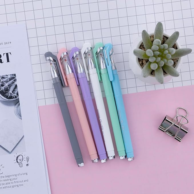 BAZIC Oil Gel Fuse Tech Ink Pen, GR8 Dazzle Black Ink w/Rubberized Barrel, 0.7 mm Medium Point Smooth Writing (3/Pack), 144-Packs