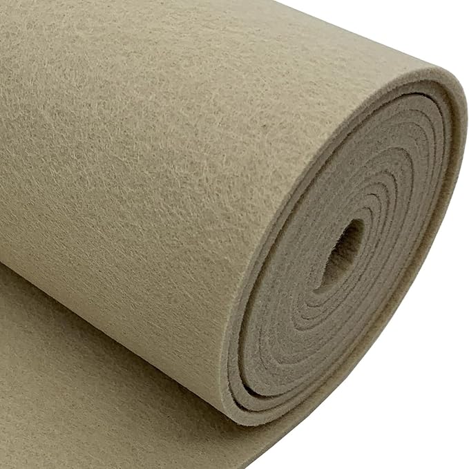 aufodara Felt Fabric 11.8 x 98.4 inch Craft Felt Fabric Roll, Felt 3mm Thick for Felt Table Mats DIY Arts & Crafts Patchwork Sewing Decorations (Beige)