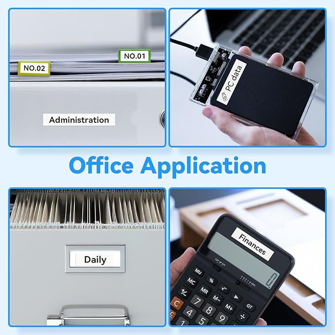 10 PK 12mm Label Maker Tape Compatible with Brother Label Maker Tape 12mm 0.47 White, Replace for Brother P Touch Label Tape 1/2 inch,Work for P-Touch PT-D210 PT-H110 PT-D220 PT-D400