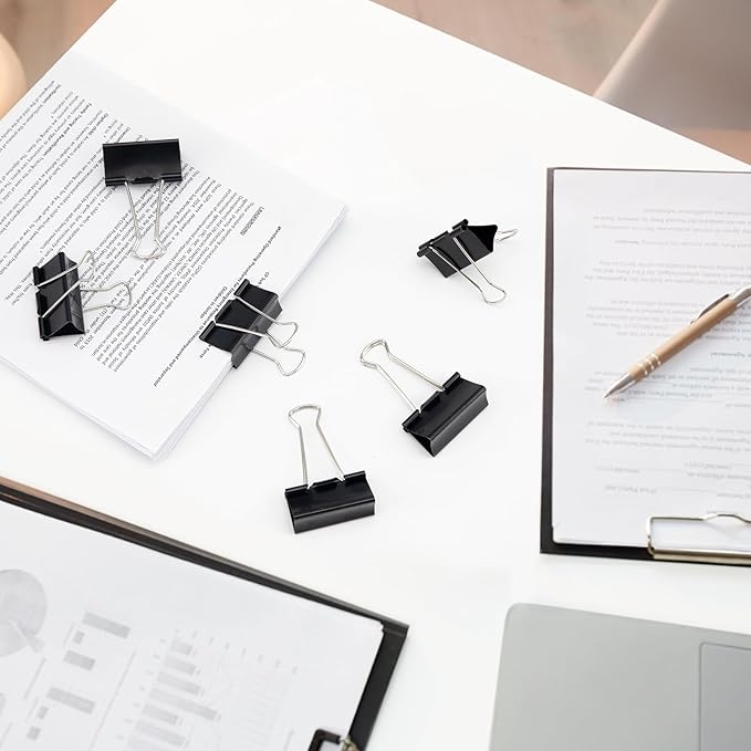 2 Inch 12 Pack Extra Large Binder Clips, Jumbo Paper Clips, Big Paper Clamps, Binder Clips Large Size for Home, School and Office Supplies