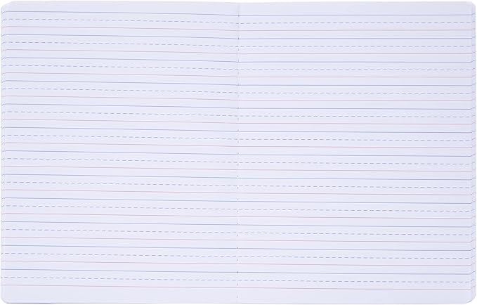 Mintra Primary Composition Notebook, 4 Pack, Blue Cover, 80 Sheets, 7.5in x 9.75in, Full Sheet, Ruled with Drawing Area, Flexible Hardcover Journal, Grades K-2, School & Home Use