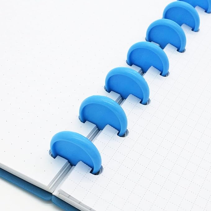 100pcs Discbound Notebook Discs DIY Planner Accessories fits for Tul,Levenger,Arc,Happy Planner,Talia(Blue,0.94inch/24mm)