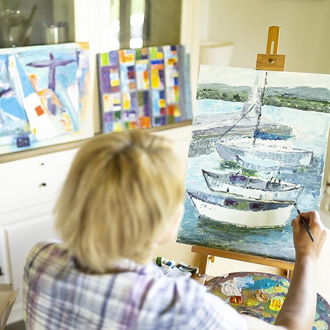 ESRICH Canvas Boards for Painting 8x10 Inch, 56 Pack Bulk 8x10 Inch Canvases for Painting- Cotton Canvas Panels for Oil, Acrylic & Watercolor Painting.