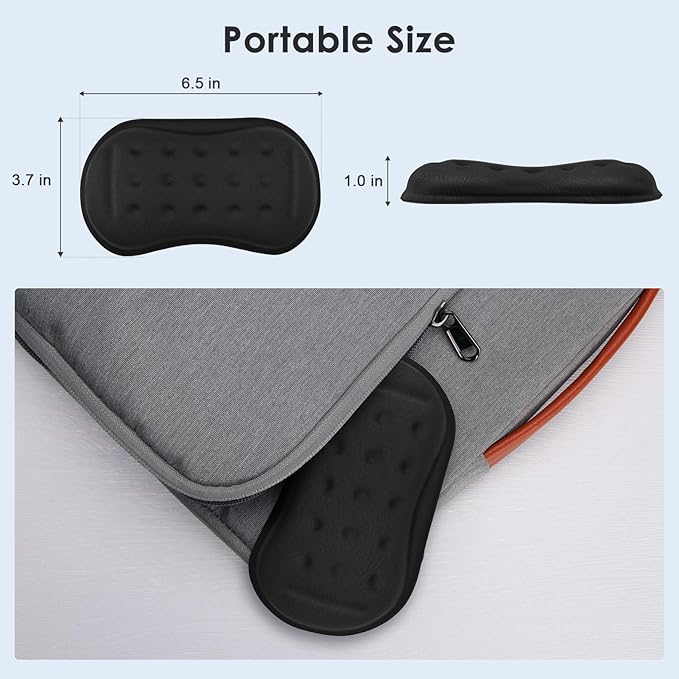 VANKEY Large Mouse Wrist Rest, Soft Memory Foam Wrist Pad for Mouse, Mouse Wrist Support Pad for Office Work, PC Gaming, Wrist Pain Relief (Black)