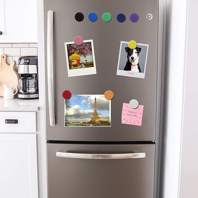 Qualsen Fridge Magnets, 100pcs Small Refrigerator Magnets for Whiteboard, Kids, Mini Cute Magnet for Locker, White Board, Kitchen, Office, Classroom (10 Colorful)