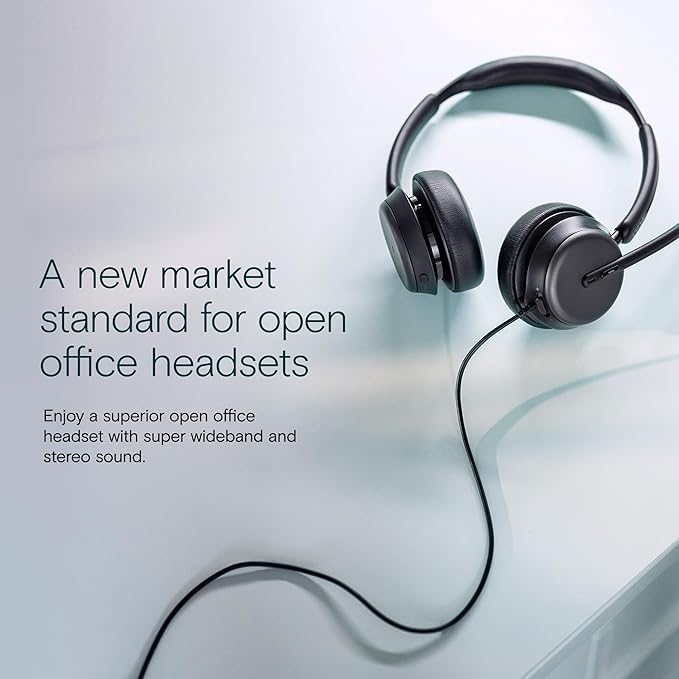 EPOS Impact 860 Dual-Sided Wired USB-C and USB-A Headset for PC with Noise-Canceling Mic, Super Wideband Audio, Crisp Sound, Comfortable Fit for Business Calls and Office Use, Multi-Compatible