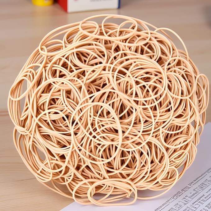 Rubber Bands Size #19 Beige 300pcs Elastic Rubber Bands for Office Supplies
