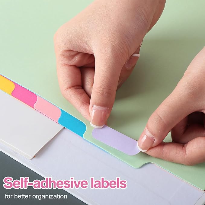 Thenshop 192 Pieces 24 Sets Binder Dividers with Tabs Bulk 8.5 x 11 Inch Write & Erase Big Paper 8 Tab Dividers for 3 Ring Binder(Colorful)