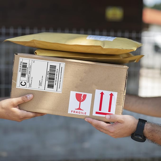 L LIKED Direct Thermal Labels 4"x 6" (1 Rolls, 1000 PCS) - for 3" Core Industrial Printers Address & Shipping Labels-White Perforations (Commercial Grade)