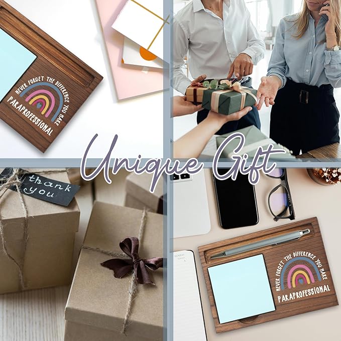 Paraprofessional Gifts Sticky Note Holder, Thank You Gift for Teacher Aide, Classroom Support Staff, Instructional Assistant Paraprofessional Appreciation Week, Graduation or Holiday PB035