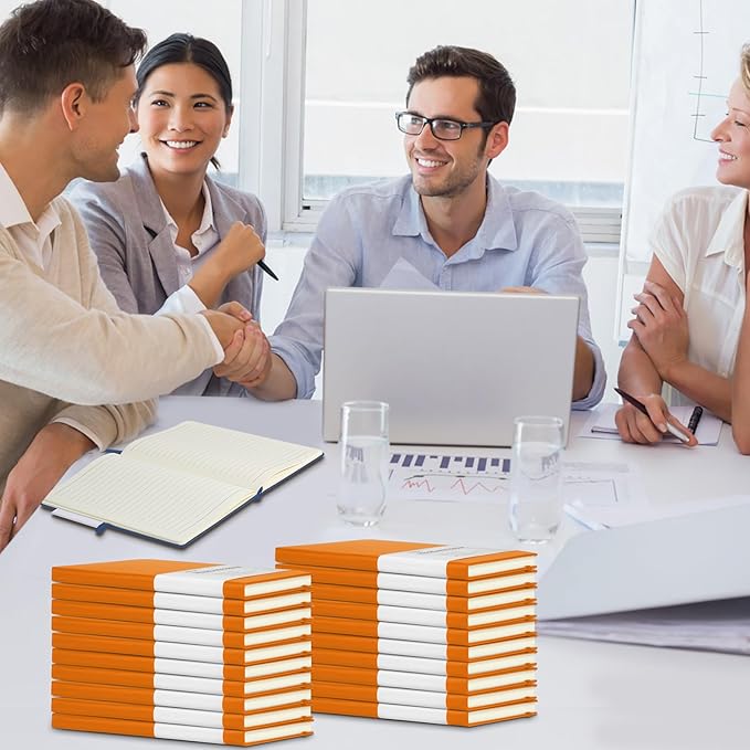 20 Pack Journals for Writing College Ruled Notebooks Journal in Bulk, Hardcover Notebooks (200Pages) for Note Talking, Lined Bullet Journals for Home School Office, 5.7"x8.4", Orange