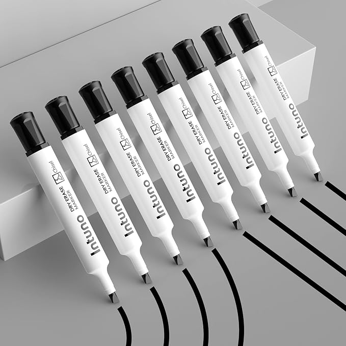 Dry Erase Markers, 96 Count Black, Chisel tip, Low-Odor, Perfect for Office, Teaching, Meeting, Presentation, Classroom, Home