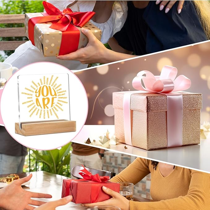 Inspirational Acrylic Sign Decor Motivational Quote Home Office Table Decor You Are Sun Acrylic Plaque, Shelf Cubicle Desktop Art Decoration, Encouragement Gifts for Best Friend Women