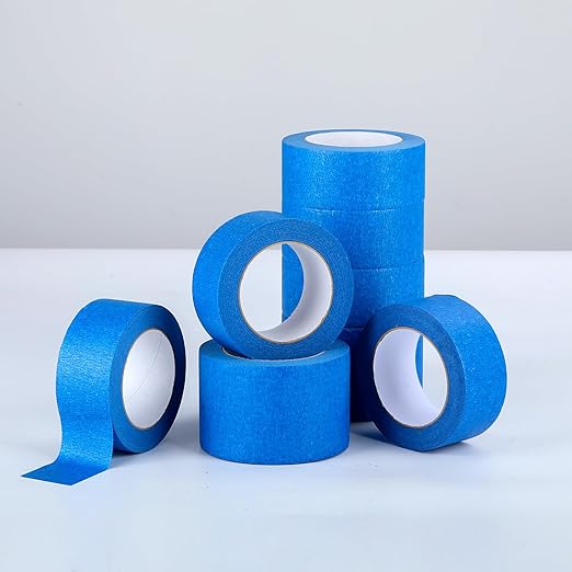 VOISEN 10 Rolls Painters Tape, Blue Painters Tape, 2 Inch Wide (1.85 in x 55 Yds), Masking Tape for Multi-Purpose, Masking Tape Bulk,DIY Artist Craft Arts, Decoration, Drafting, No Residue