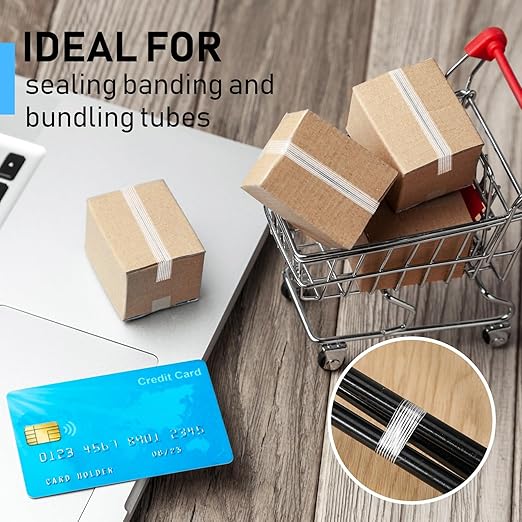 Treela 20 Rolls 1/2 Inch x 60 Yards Filament Strapping Tape Transparent Reinforced Fiberglass 5.5 Mil Heavy Duty Packing Shipping Tape for Sealing Binding Fixing