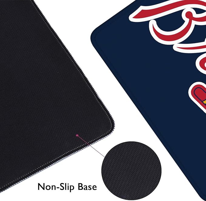 Generic Baseball Mouse Pad Extended Large Gaming Desk Pad 31.5 x 11.8 Inch, XL Mousepad Topographic Mouse Pad with Anti-Slip Rubber Base for Atlanta Home Office